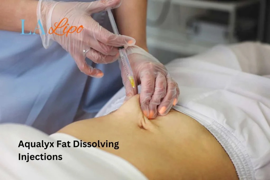 woman having fat dissolving injections Kew in the stomach