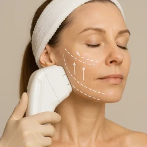 Woman having HI-FU to reduce wrinkles call LA LIPO Kew Now!