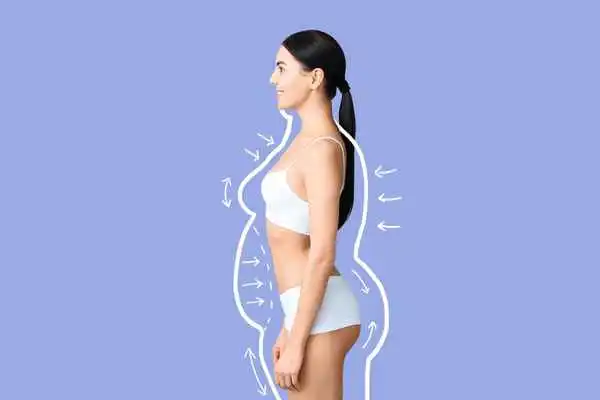 image of woman experiencing fat reduction treatment Kew