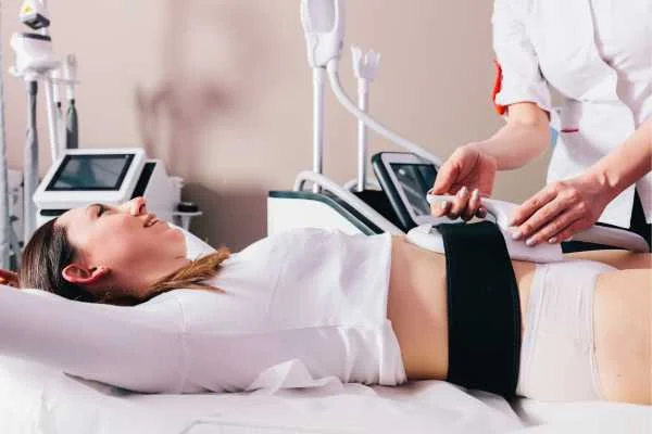 woman having body sculpting to help improve her body image and her mental health Kew